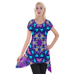 Lovely Dream Short Sleeve Side Drop Tunic by LW323
