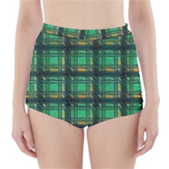 Green Clover High-waisted Bikini Bottoms by LW323