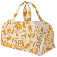 Folk Floral Pattern  Abstract Flowers Surface Design  Seamless Pattern Burner Gym Duffel Bag by Eskimos