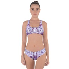 Intricate Lilac Criss Cross Bikini Set by kaleidomarblingart