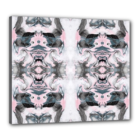 Grey On Pink Marbling Canvas 24  X 20  (stretched) by kaleidomarblingart