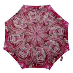 Roses Marbling  Hook Handle Umbrellas (small) by kaleidomarblingart