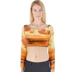 Sunset Beauty Long Sleeve Crop Top by LW323