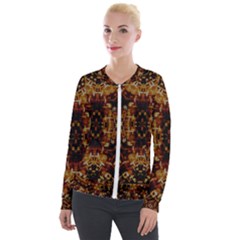 Gloryplace Velvet Zip Up Jacket by LW323