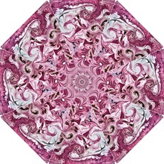 Dusty Pink Marbling Hook Handle Umbrellas (small) by kaleidomarblingart