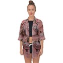Pink swirls Open Front Chiffon Kimono View1