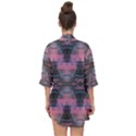 Grey Pink Module  Open Front Chiffon Kimono View2