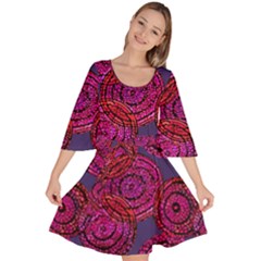 Unusual Circles  Abstraction Velour Kimono Dress by SychEva