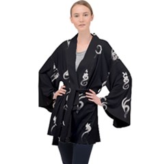 Katzen Cats Katzen Cats Long Sleeve Velvet Kimono  by WetdryvacsLair
