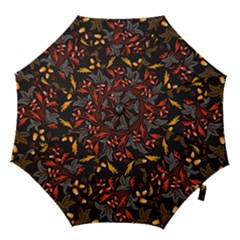 Folk Floral Pattern  Abstract Flowers Surface Design  Seamless Pattern Hook Handle Umbrellas (small) by Eskimos
