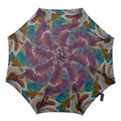Painted Feathers Hook Handle Umbrellas (small) by kaleidomarblingart