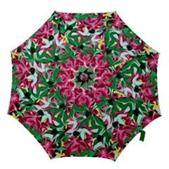 Floral-abstract Hook Handle Umbrellas (large) by PollyParadise