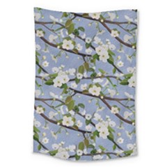 Pear Branch With Flowers Large Tapestry by SychEva