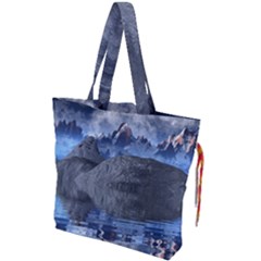 Bluemountains Drawstring Tote Bag by LW323