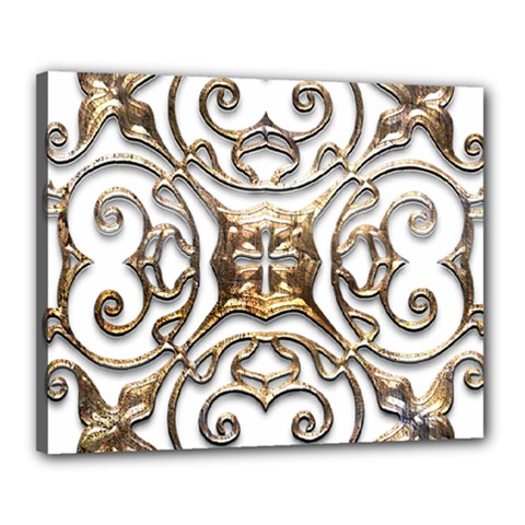 Gold Design Canvas 20  X 16  (stretched) by LW323