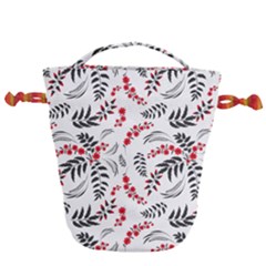 Folk Floral Pattern  Flowers Abstract Surface Design  Seamless Pattern Drawstring Bucket Bag by Eskimos