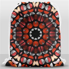 Kaleid Geometric Metal Color Drawstring Bag (large) by byali