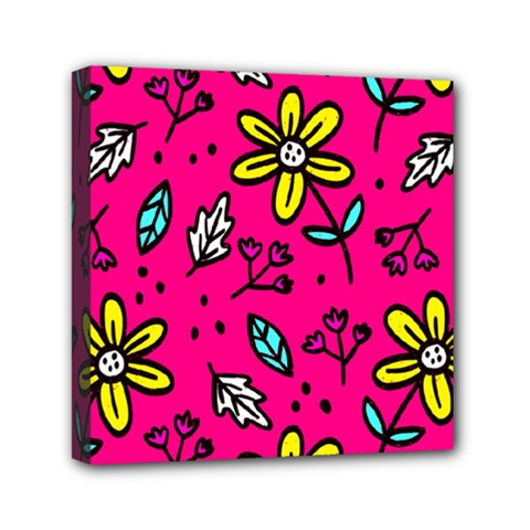 Flowers-flashy Mini Canvas 6  X 6  (stretched) by alllovelyideas