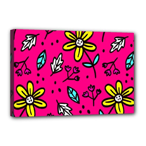 Flowers-flashy Canvas 18  X 12  (stretched) by alllovelyideas