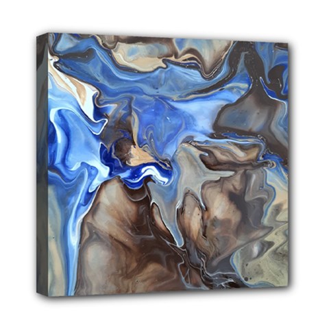 Flowing Patterns Mini Canvas 8  X 8  (stretched) by kaleidomarblingart