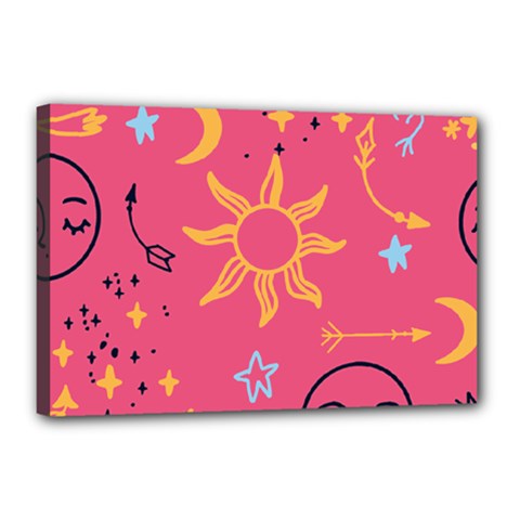 Pattern Mystic Color Canvas 18  X 12  (stretched) by alllovelyideas