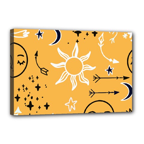 Pattern Mystic Color2 Canvas 18  X 12  (stretched) by alllovelyideas