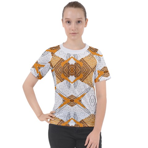Abstract African Pattern Women s Sport Raglan Tee by gloriasanchez
