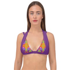 Glitch Futuristic Punk  Double Strap Halter Bikini Top by gloriasanchez