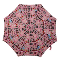 Drawing Collage Pink Hook Handle Umbrellas (medium) by snowwhitegirl