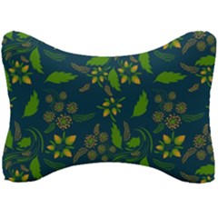 Folk Floral Art Pattern  Flowers Abstract Surface Design  Seamless Pattern Seat Head Rest Cushion by Eskimos