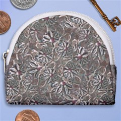 Modern Floral Collage Pattern Design Horseshoe Style Canvas Pouch by dflcprintsclothing