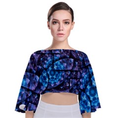 Dismembered Mandala Tie Back Butterfly Sleeve Chiffon Top by MRNStudios