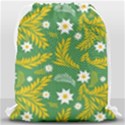 Folk flowers art pattern Floral abstract surface design  Seamless pattern Drawstring Bag (Large) View2