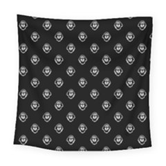 Funny Ghost Sketchy Drawing Pattern Square Tapestry (large) by dflcprintsclothing