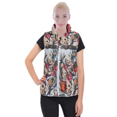 Cookies & Tea Tray  Women s Button Up Vest by Incredible