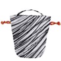 Galaxy Motion Black And White Print 2 Drawstring Bucket Bag View1