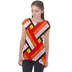 Pop Art Mosaic Cap Sleeve High Low Top by essentialimage365