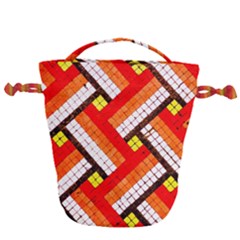 Pop Art Mosaic Drawstring Bucket Bag by essentialimage365