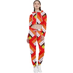 Pop Art Mosaic Cropped Zip Up Lounge Set by essentialimage365
