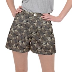 Browns Geometric Abstract Design Ripstop Shorts by dflcprintsclothing