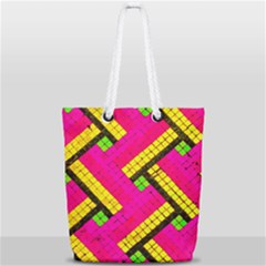 Pop Art Mosaic Full Print Rope Handle Tote (small) by essentialimage365