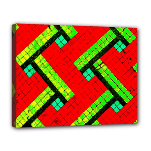 Pop Art Mosaic Canvas 14  X 11  (stretched) by essentialimage365