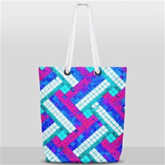 Pop Art Mosaic Full Print Rope Handle Tote (small) by essentialimage365
