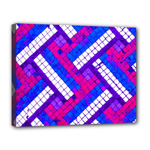 Pop Art Mosaic Canvas 14  X 11  (stretched) by essentialimage365