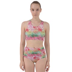 Colorful Paints Racer Back Bikini Set by designsbymallika