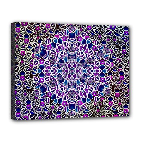 Digital Painting Drawing Of Flower Power Canvas 14  X 11  (stretched) by pepitasart