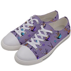 Japanese Ramen Sushi Noodles Rice Bowl Food Pattern Men s Low Top Canvas Sneakers by DinzDas