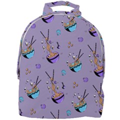 Japanese Ramen Sushi Noodles Rice Bowl Food Pattern Mini Full Print Backpack by DinzDas