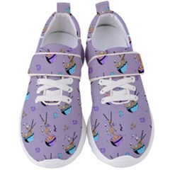 Japanese Ramen Sushi Noodles Rice Bowl Food Pattern Women s Velcro Strap Shoes by DinzDas