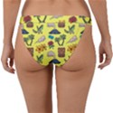 Tropical Island Tiki Parrots, Mask And Palm Trees Band Bikini Bottom View2